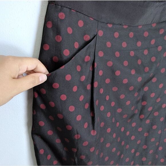 WHBM Red & Black PolkaDot Strapless Dress - Picture 4 of 8